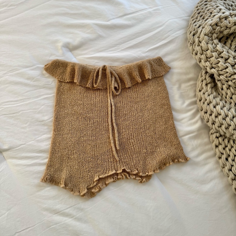 Free People Tan Knit Tank Top